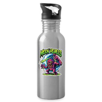  Moon Rebels Alien Monster Horror Halloween - Trinkflasche mit integriertem Trinkhalm - Lightsilver - Rechts