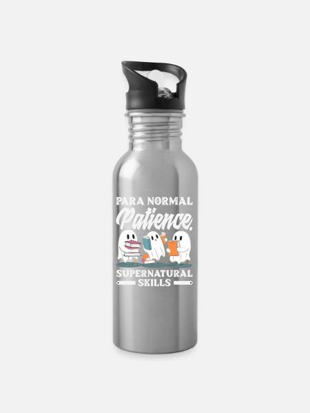 Para Normal Activities Sped-lehrer - Trinkflasche mit integriertem Trinkhalm - Lightsilver