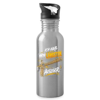 Ich hab den längsten Ausleger - Trinkflasche mit integriertem Trinkhalm - Lightsilver - Rechts