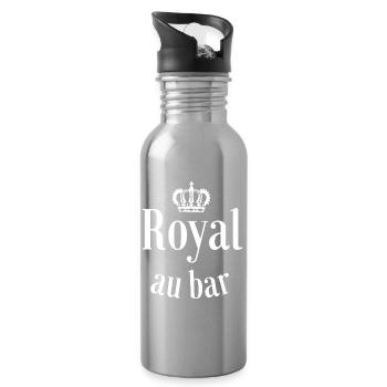 Bar, Barkeeper, Biertrinker, Bier - Trinkflasche mit integriertem Trinkhalm - Lightsilver - Rechts
