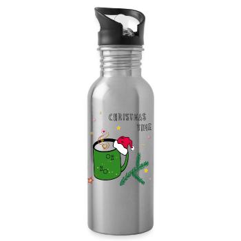 Noël, Noël - Gourde avec paille intégrée - argent clair - Droite