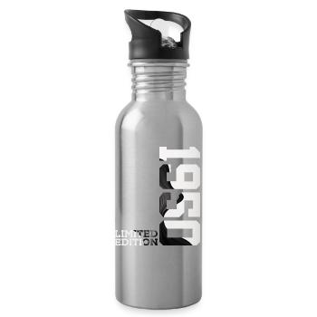 LIMITED EDITION 1950 76TH BIRTHDAY - Water bottle with straw - silver - Right