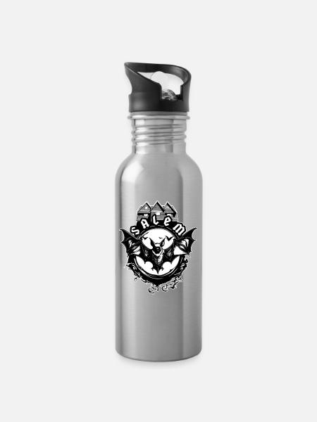 Salem | Witch House - House of the Witch - Water bottle with straw - silver