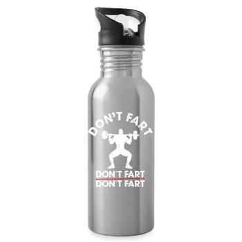 T-shirt d’haltérophilie Dont Fart - Gourde avec paille intégrée - argent clair - Droite