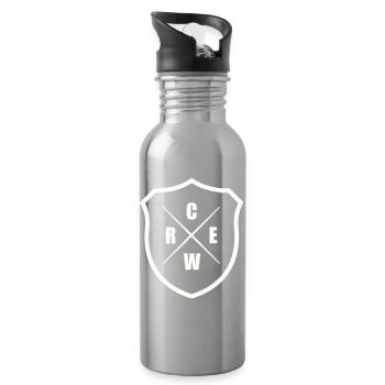 crew_wappen- - Water bottle with straw - silver - Right