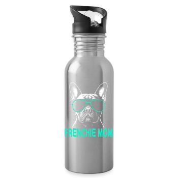 Frenchie Mom - Gourde avec paille intégrée - argent clair - Droite