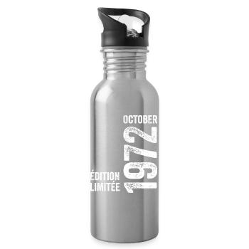 Légendes Octobre 1972 Millésime Octobre 1972 Rétro - Gourde avec paille intégrée - argent clair - Droite
