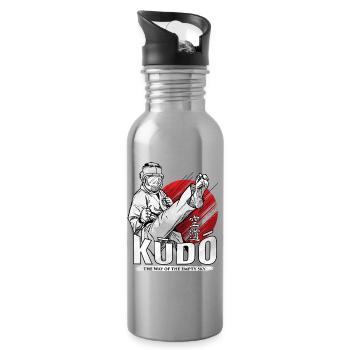 Kudo Martial Arts - The Way of the Empty Sky - Water bottle with straw - silver - Right