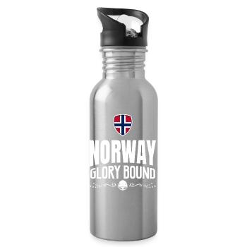 NORWAY GLORY - Water bottle with straw - silver - Right