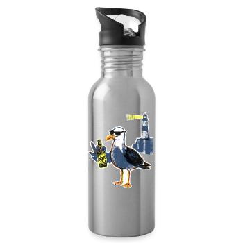 Bière Cool Seagull Lighthouse - Gourde avec paille intégrée - argent clair - Droite