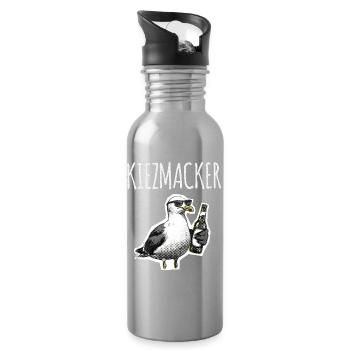 Kiez Möwe Macker - Gourde avec paille intégrée - argent clair - Droite