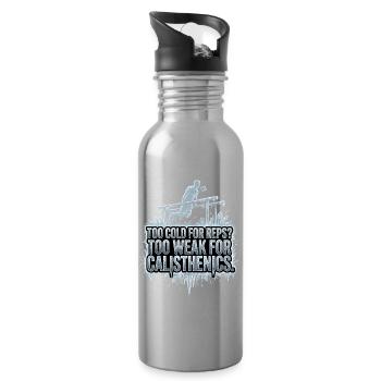 Calisthenics Eis - Water bottle with straw - silver - Right
