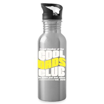 Fête des pères cadeau 2026 - Club des papas cool - Gourde avec paille intégrée - argent clair - Droite