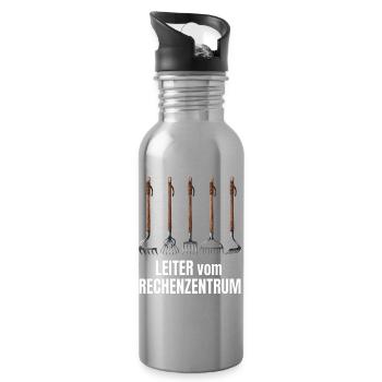 Leiter Vom Rechenzentrum Gartenarbeit Gärtner - Trinkflasche mit integriertem Trinkhalm - Lightsilver - Rechts