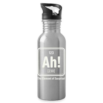 Element der Überraschung Ah! - Trinkflasche mit integriertem Trinkhalm - Lightsilver - Rechts