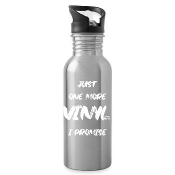 Vinyl - Water bottle with straw - silver - Right