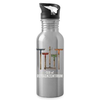 CEO of Rechenzentrum Leiter Programmierer - Trinkflasche mit integriertem Trinkhalm - Lightsilver - Rechts