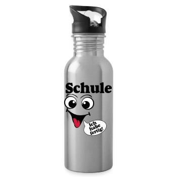 Abschluß , Schule ich habe fertig (25) - Trinkflasche mit integriertem Trinkhalm - Lightsilver - Rechts