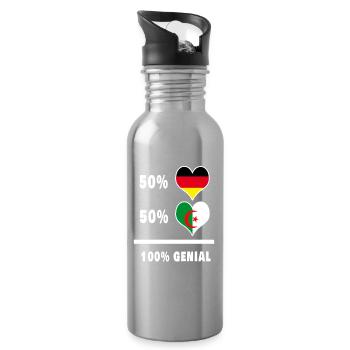 Allemagne et Algérie Awesome / Gift - Gourde avec paille intégrée - argent clair - Droite