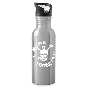 Mopar V8 Power - Water bottle with straw - silver - Right