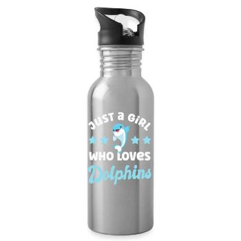 Dolphin Dolphin - Water bottle with straw - silver - Right