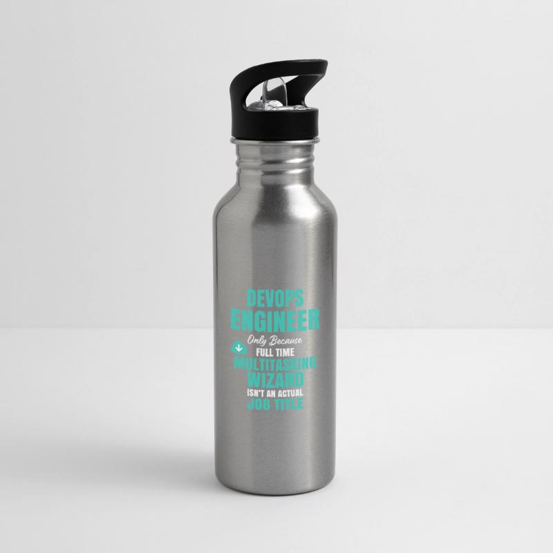 Trinkflasche mit integriertem Trinkhalm