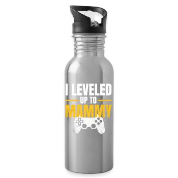 Montez de niveau Mama Gamer - Gourde avec paille intégrée - argent clair - Droite
