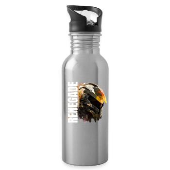 Futuristic Energy Splash Helmet - Water bottle with straw - silver - Right