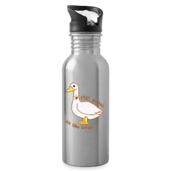 silly goose on the loose - Water bottle with straw - silver - Right
