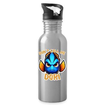 Dori en colère - Gourde avec paille intégrée - argent clair - Droite