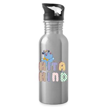 Kita Kind - Water bottle with straw - silver - Right
