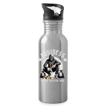 Vie de gangster - Gourde avec paille intégrée - argent clair - Droite