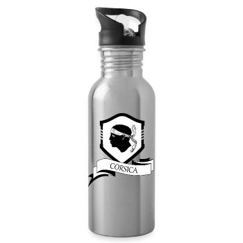 Corsica - Water bottle with straw - silver - Right