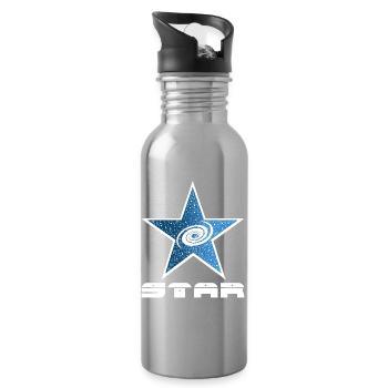 Star and galaxy - Water bottle with straw - silver - Right