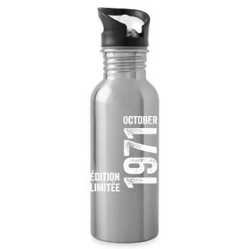 Légendes Octobre 1971 Millésime Octobre 1971 Rétro - Gourde avec paille intégrée - argent clair - Droite