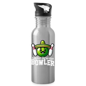 Nacho Bowler Colorful Sombrero - Water bottle with straw - silver - Right