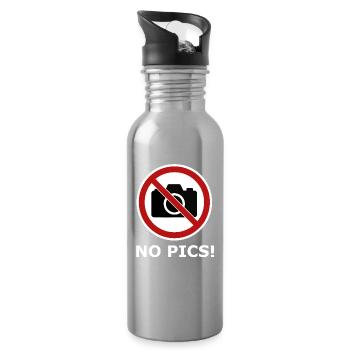 Kein Foto Symbol - Trinkflasche mit integriertem Trinkhalm - Lightsilver - Rechts