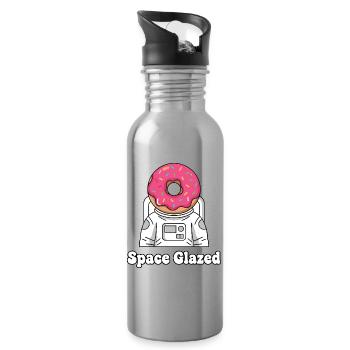 Donut Astronaut in All Space Glazed - Water bottle with straw - silver - Right