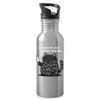 6-7 Mème Internet 6 7 Snack Cat - Gourde avec paille intégrée - argent clair - Droite