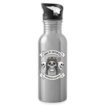 Sons of Arthritis Ibuprofen Chapter Biker - Trinkflasche mit integriertem Trinkhalm - Lightsilver - Rechts