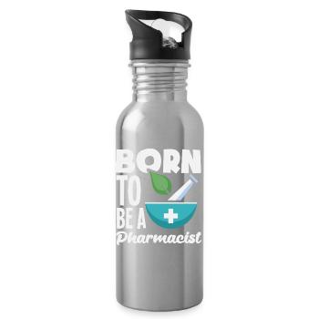 Pharmacien Technicien Pharmaceutique - Gourde avec paille intégrée - argent clair - Droite