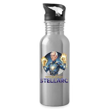 Stellarc Kosmischer Held - Trinkflasche mit integriertem Trinkhalm - Lightsilver - Rechts