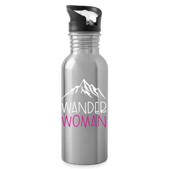 Wander Woman - Water bottle with straw - silver - Right