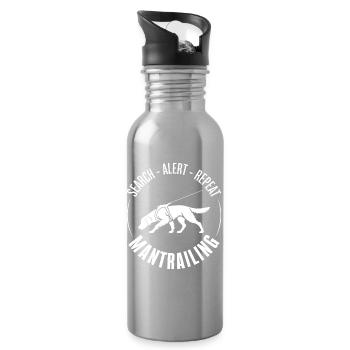 Golden Retriever Mantrailing Hundesport Suchhunde - Trinkflasche mit integriertem Trinkhalm - Lightsilver - Rechts
