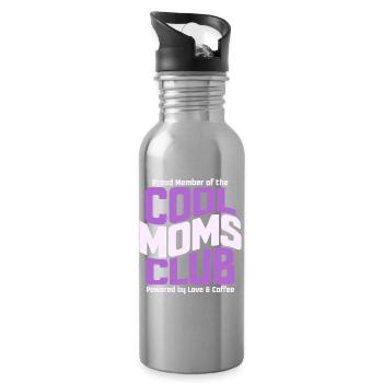 Cadeau des mamans pour la fête des mères - Club des mamans cool - Gourde avec paille intégrée - argent clair - Droite
