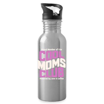 Cadeau des mamans pour la fête des mères - Club des mamans cool - Gourde avec paille intégrée - argent clair - Droite