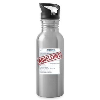 Kaffeepause - Trinkflasche mit integriertem Trinkhalm - Lightsilver - Rechts