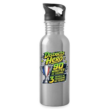 Districts Hero troisième mi-temps - Trinkflasche mit integriertem Trinkhalm - Lightsilver - Rechts