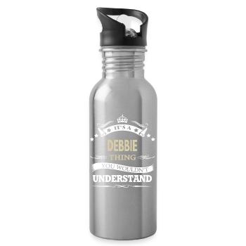Its A Debbie Thing You Wouldnt Understand Funny - Water bottle with straw - silver - Right