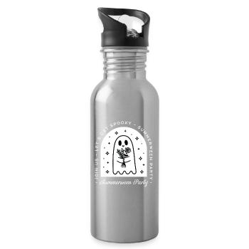 Summerween party summer halloween theme - Water bottle with straw - silver - Right